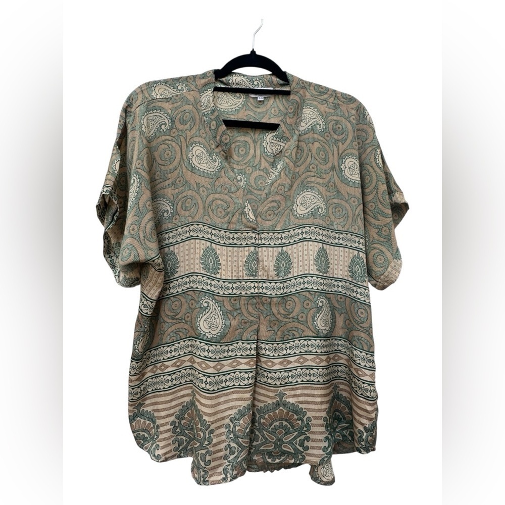 ✨ Guru Silk Paisley Top - Picture 3 of 14